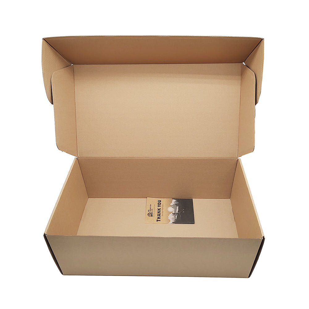 Custom Logo Brown Corrugated Packaging Mailer Box luxury Branded Apparel Shipping Paper Box