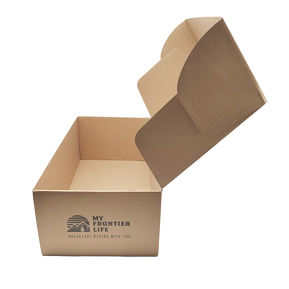 Custom Logo Brown Corrugated Packaging Mailer Box luxury Branded Apparel Shipping Paper Box
