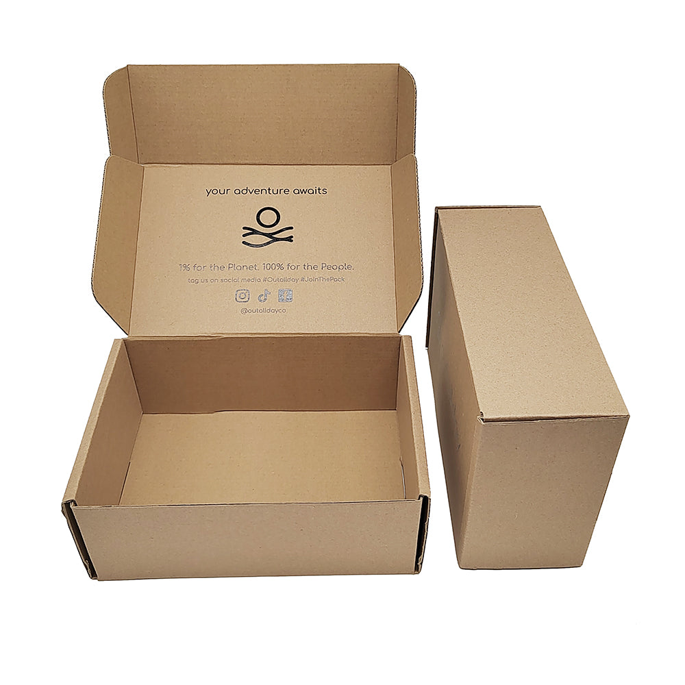 Custom Logo Brown Corrugated Packaging Mailer Box luxury Branded Apparel Shipping Paper Box