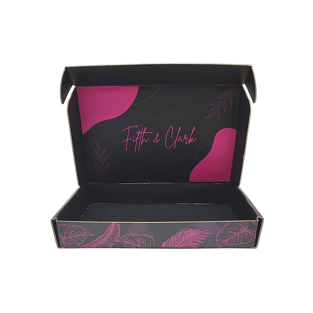 Custom Black Corrugated Mailer Paper Boxes With Inside Moulding Eco-friendly Shipping Paper boxes