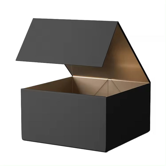 Luxury Magnetic Gift Box Packaging Ribbon Handle Folding Custom Logo