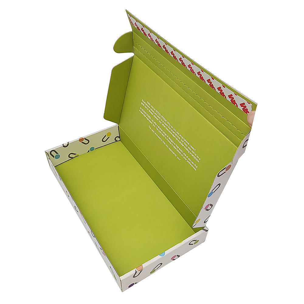Custom Luxury Eco Friendly Gifts Shipping Box Tear Strip with Zipper Gold Foil Printed Paper Packaging for Business