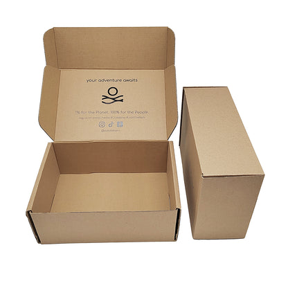 Custom Logo Brown Corrugated Packaging Mailer Box luxury Branded Apparel Shipping Paper Box