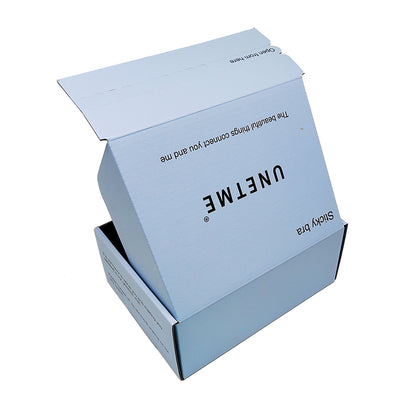 Custom Luxury Eco Friendly Gifts Shipping Box Tear Strip with Zipper Gold Foil Printed Paper Packaging for Business